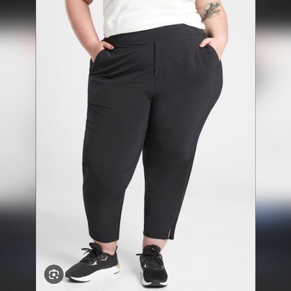 Athleta Brooklyn Ankle pant plus Ribbed Stripe Size 24 - Picture 1 of 8